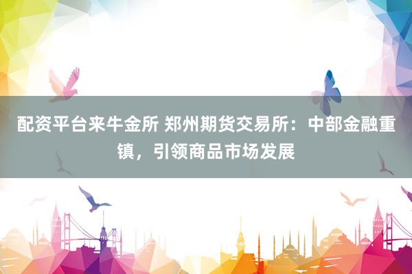 配资平台来牛金所 郑州期货交易所：中部金融重镇，引领商品市场发展